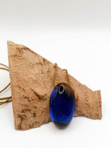 Driftwood with royal blue resin