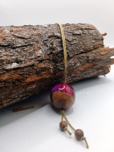 Driftwood with pink resin