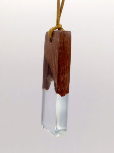 Driftwood with transparent clear resin