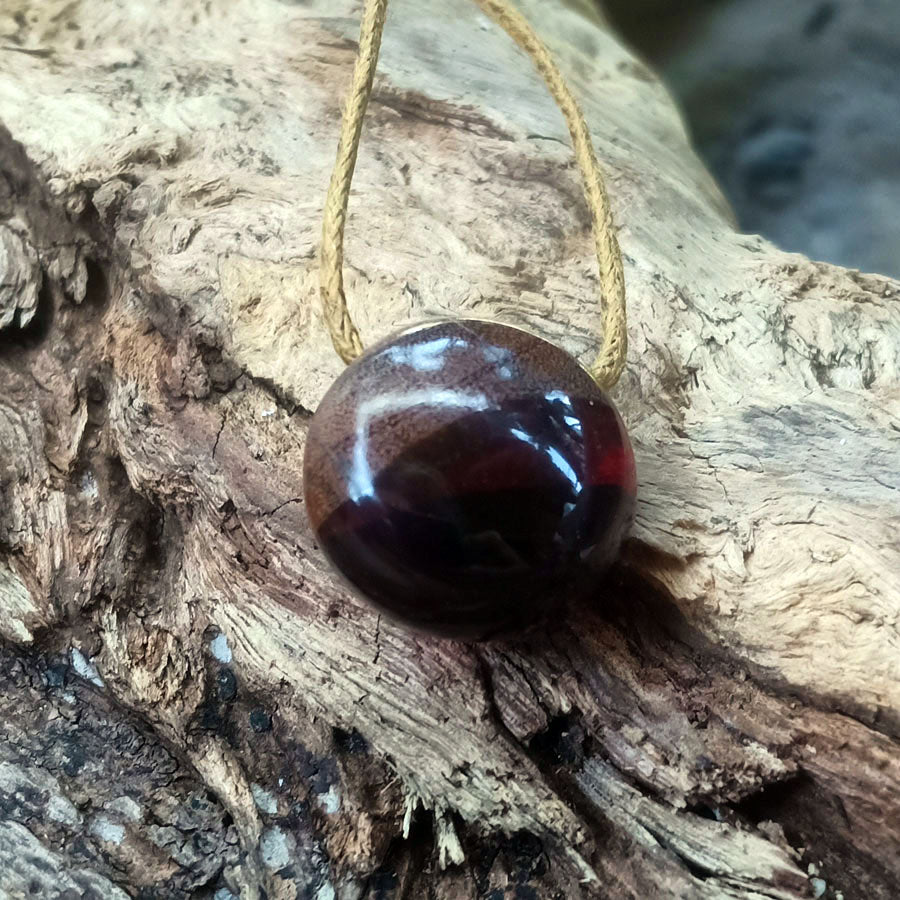 Driftwood with purple resin