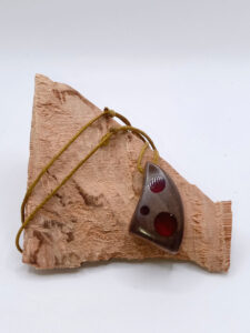 Driftwood with pink resin dots