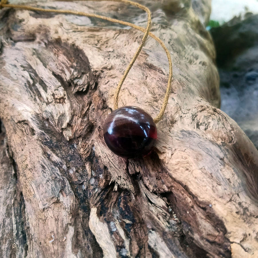 Driftwood with purple resin