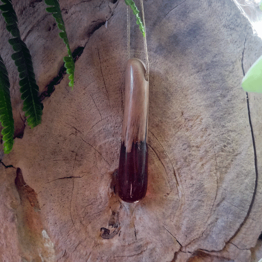 Driftwood with pink resin