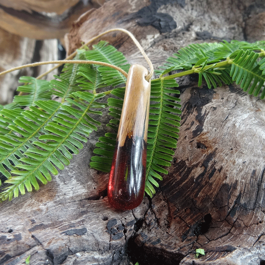 Driftwood with pink resin