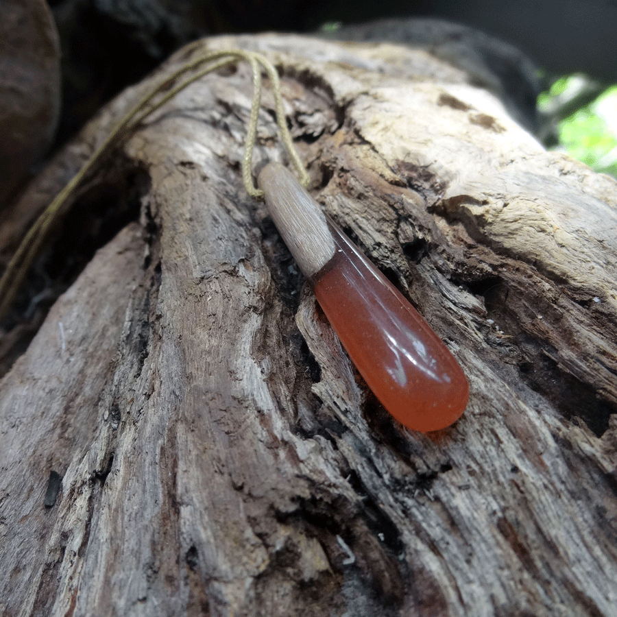 Driftwood with pink resin