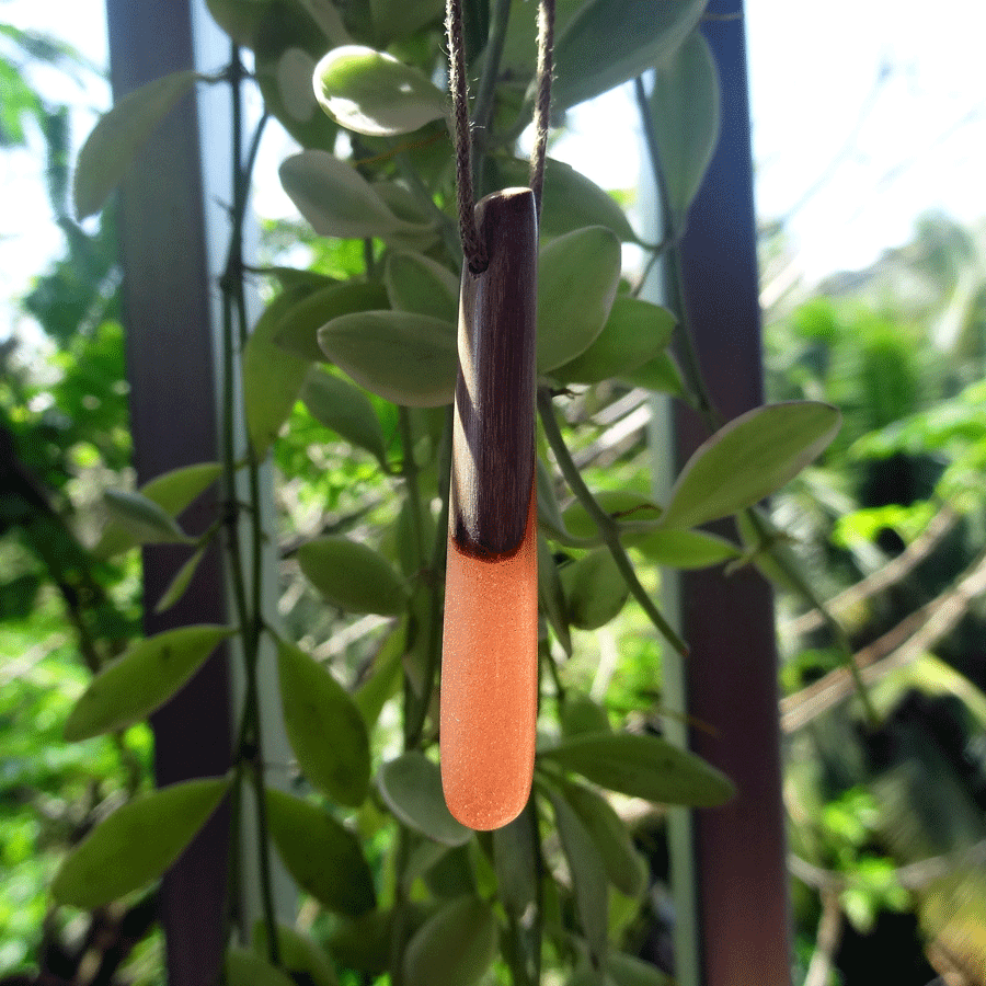 Driftwood with pink resin