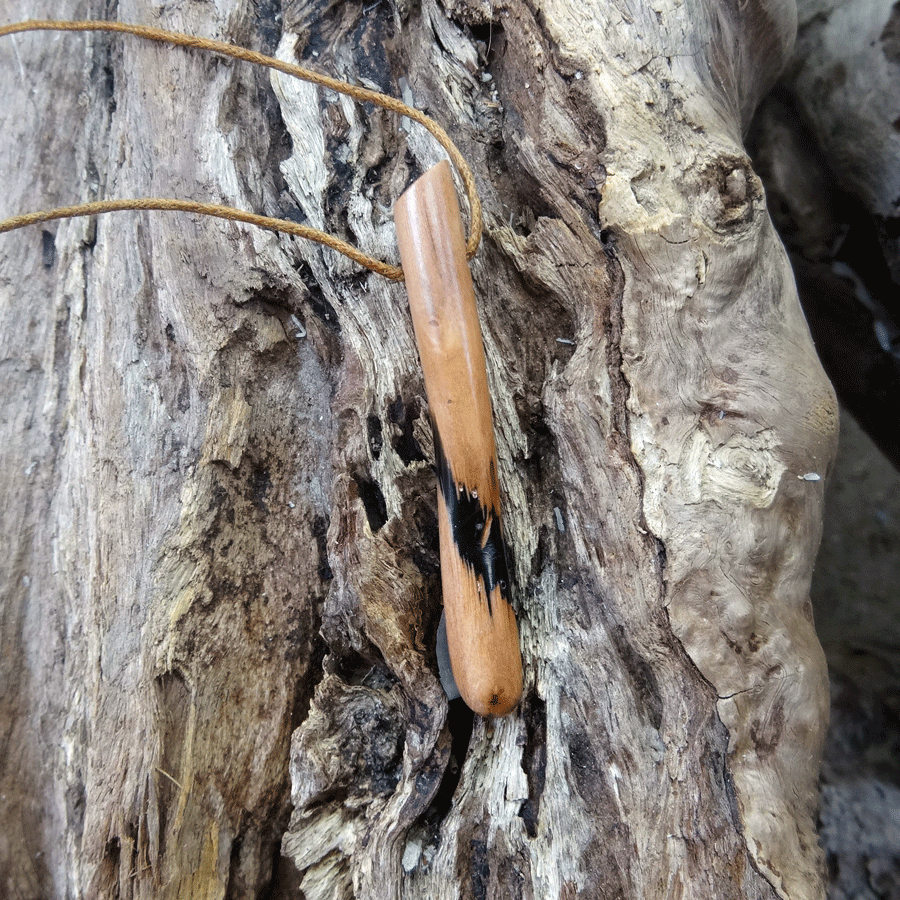 Driftwood with black resin