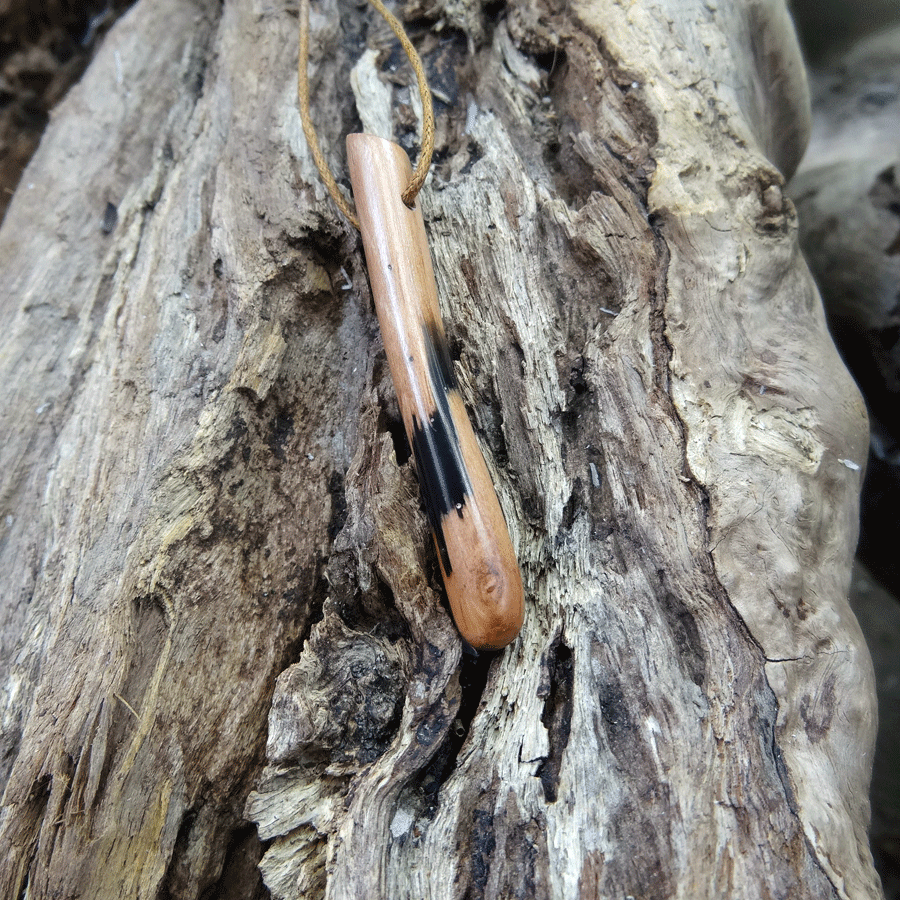 Driftwood with black resin