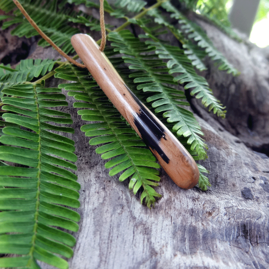 Driftwood with black resin