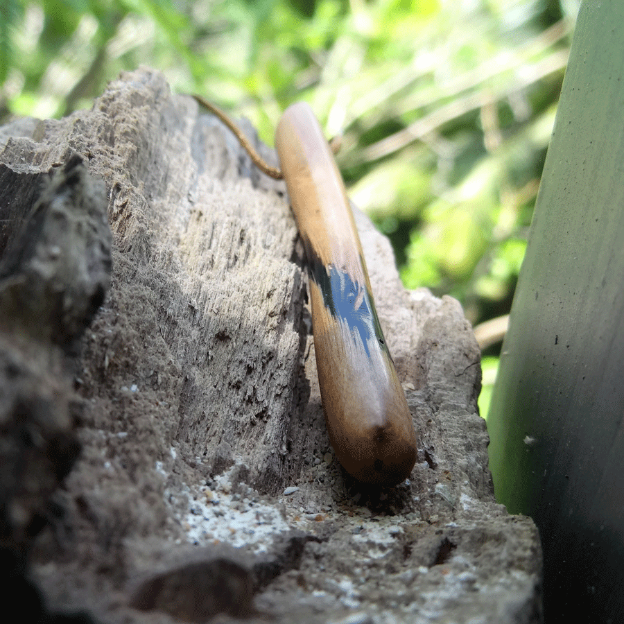 Driftwood with black resin