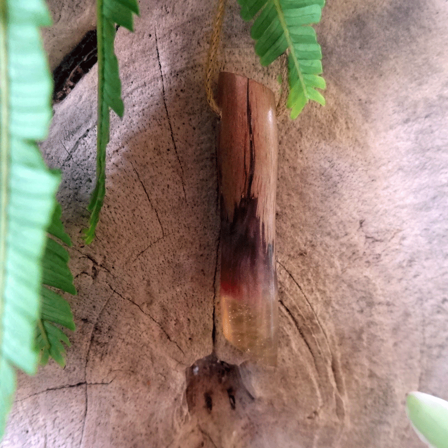 Driftwood with transparent resin