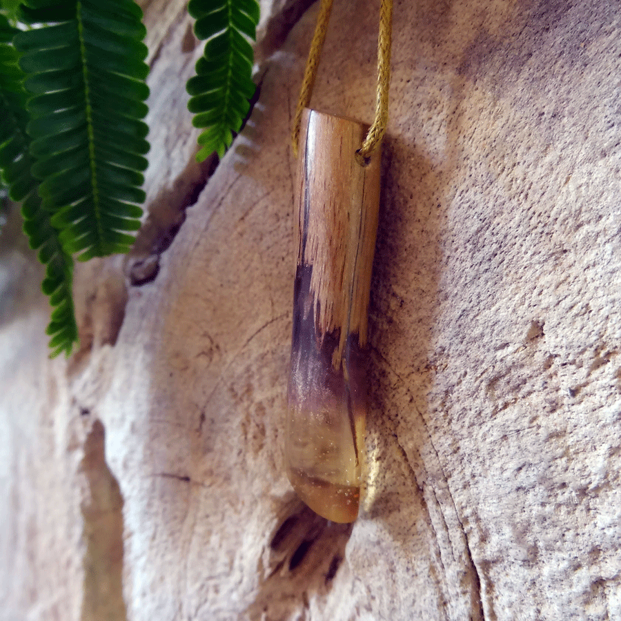 Driftwood with transparent resin