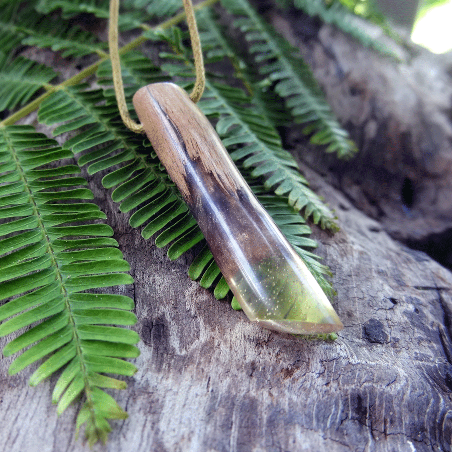 Driftwood with transparent resin