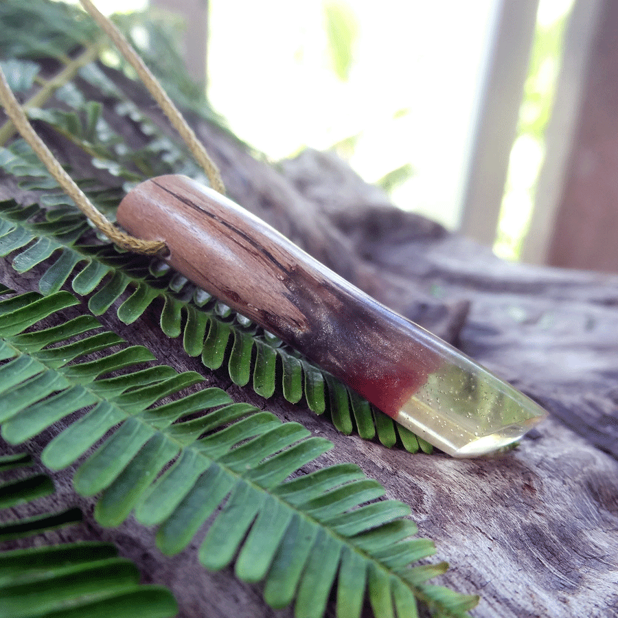 Driftwood with transparent resin