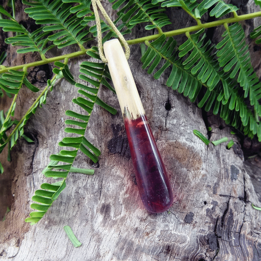 Driftwood with pink resin