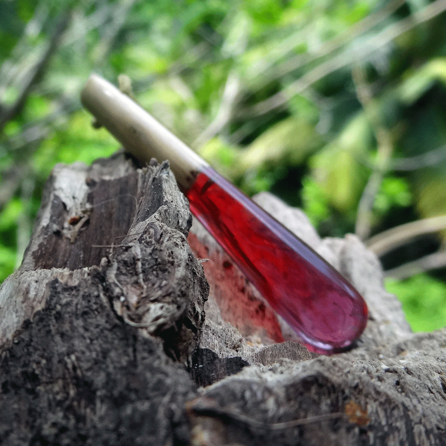 Driftwood with pink resin