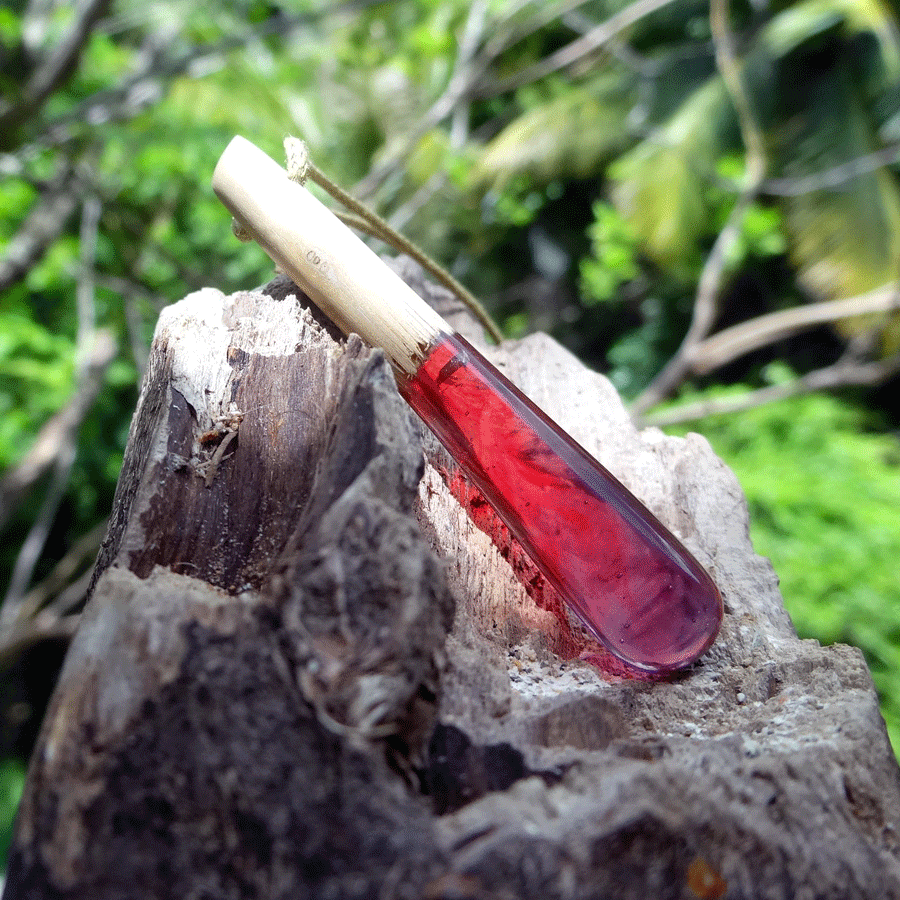 Driftwood with pink resin