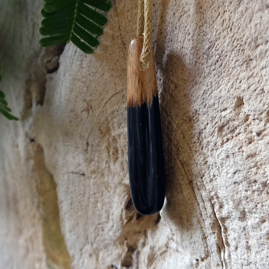 Driftwood with black resin