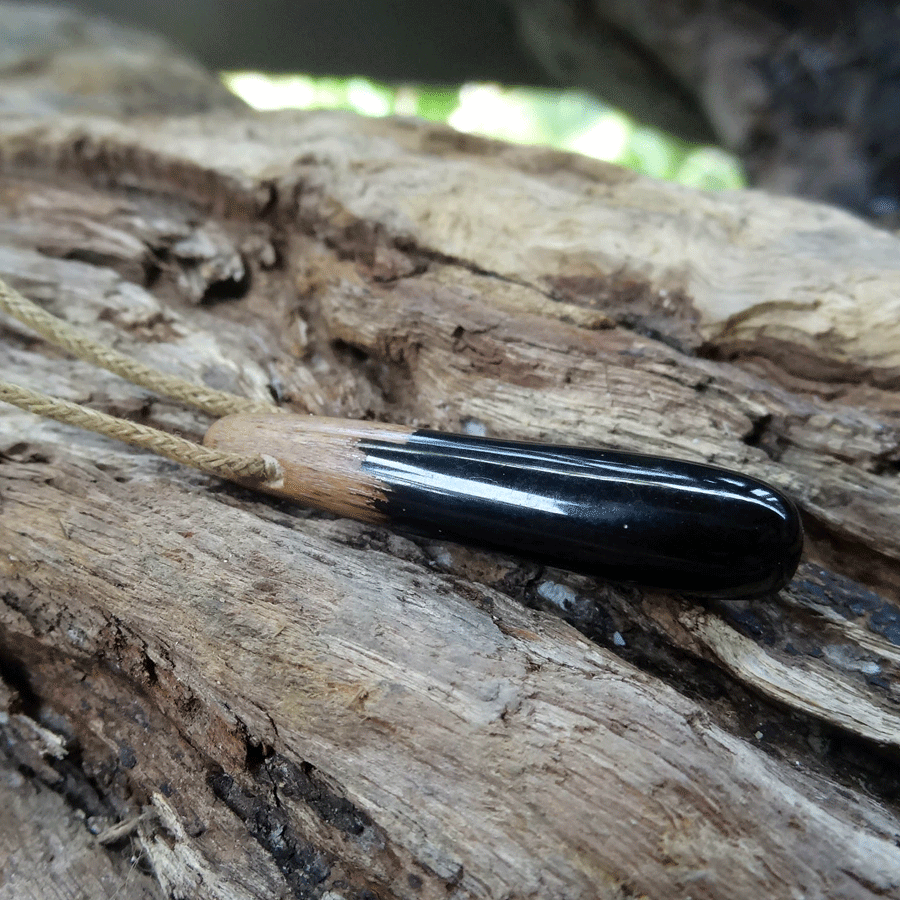 Driftwood with black resin