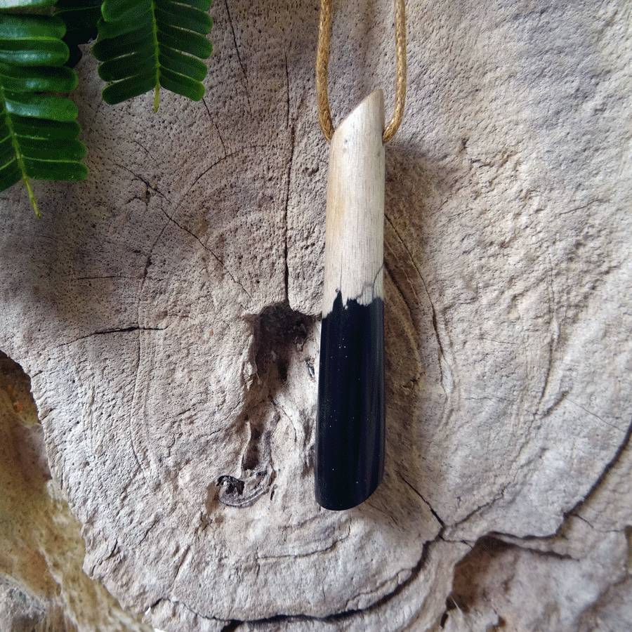 Driftwood with black resin