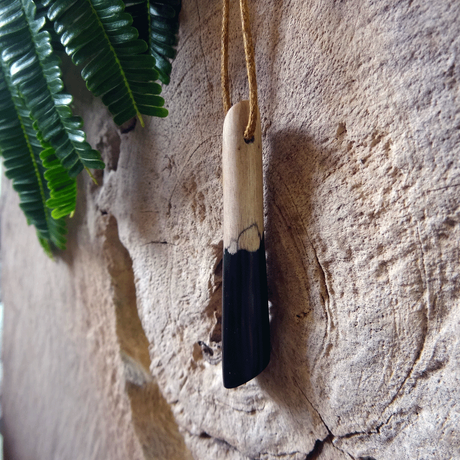 Driftwood with black resin