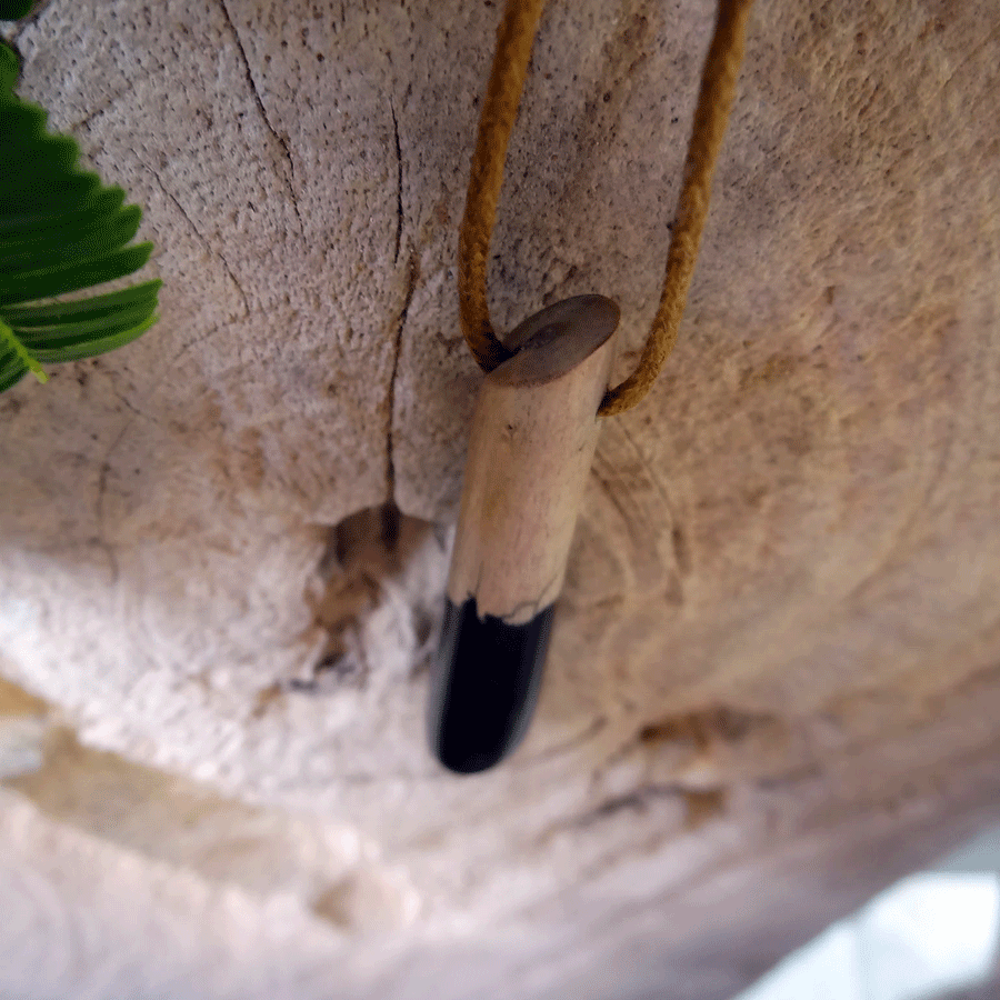 Driftwood with black resin