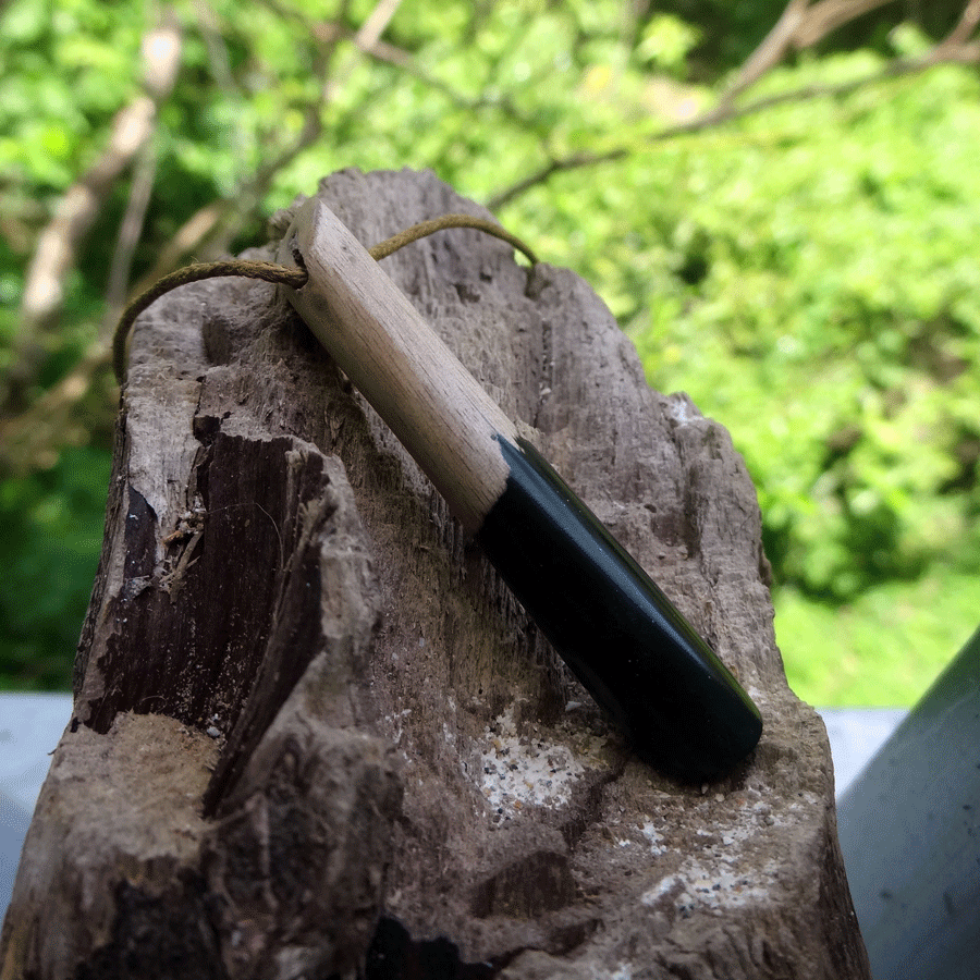 Driftwood with black resin