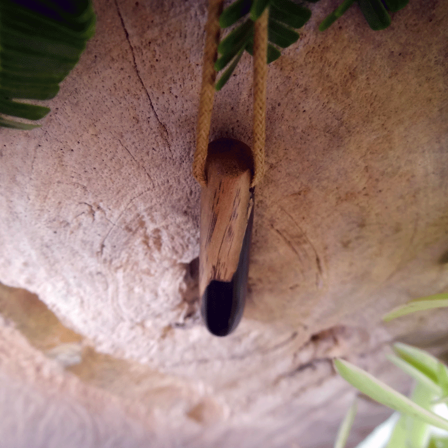 Driftwood with black resin