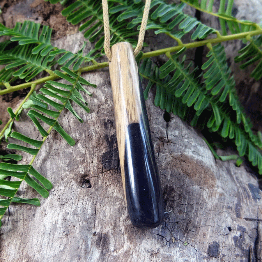 Driftwood with black resin