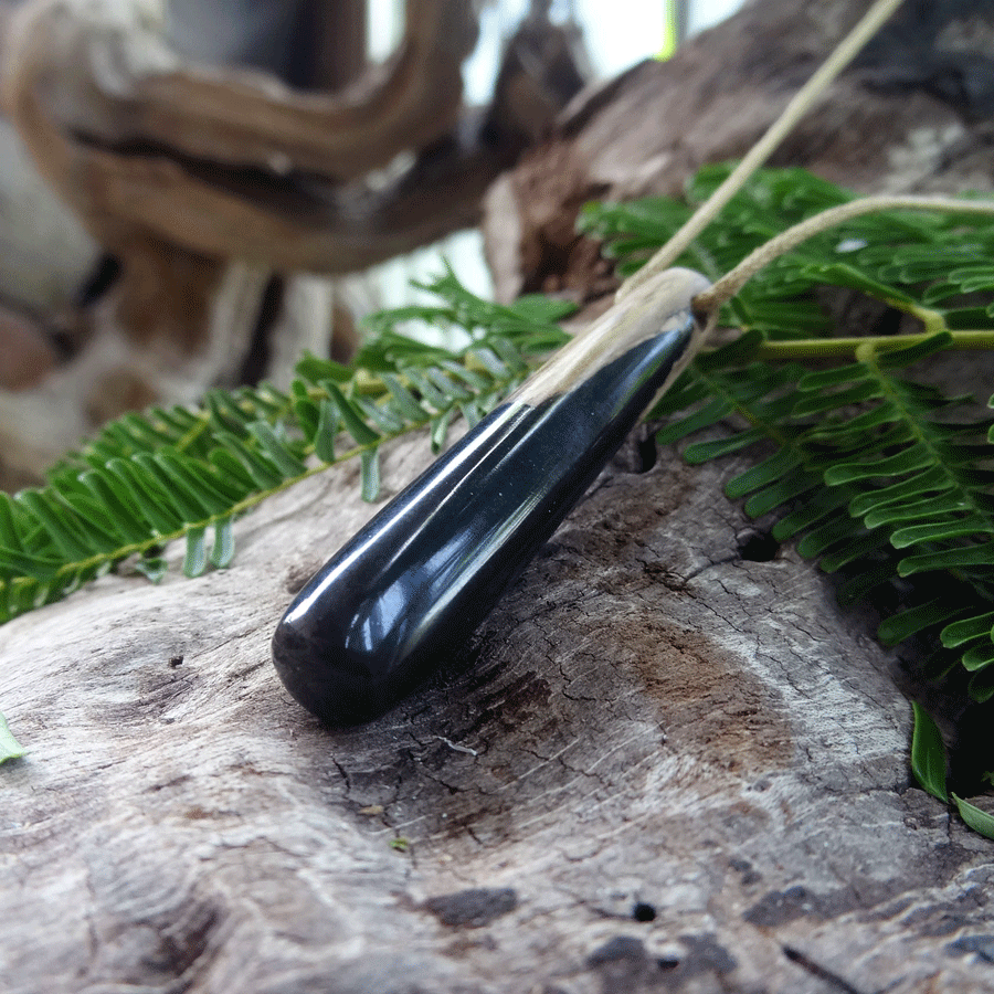 Driftwood with black resin