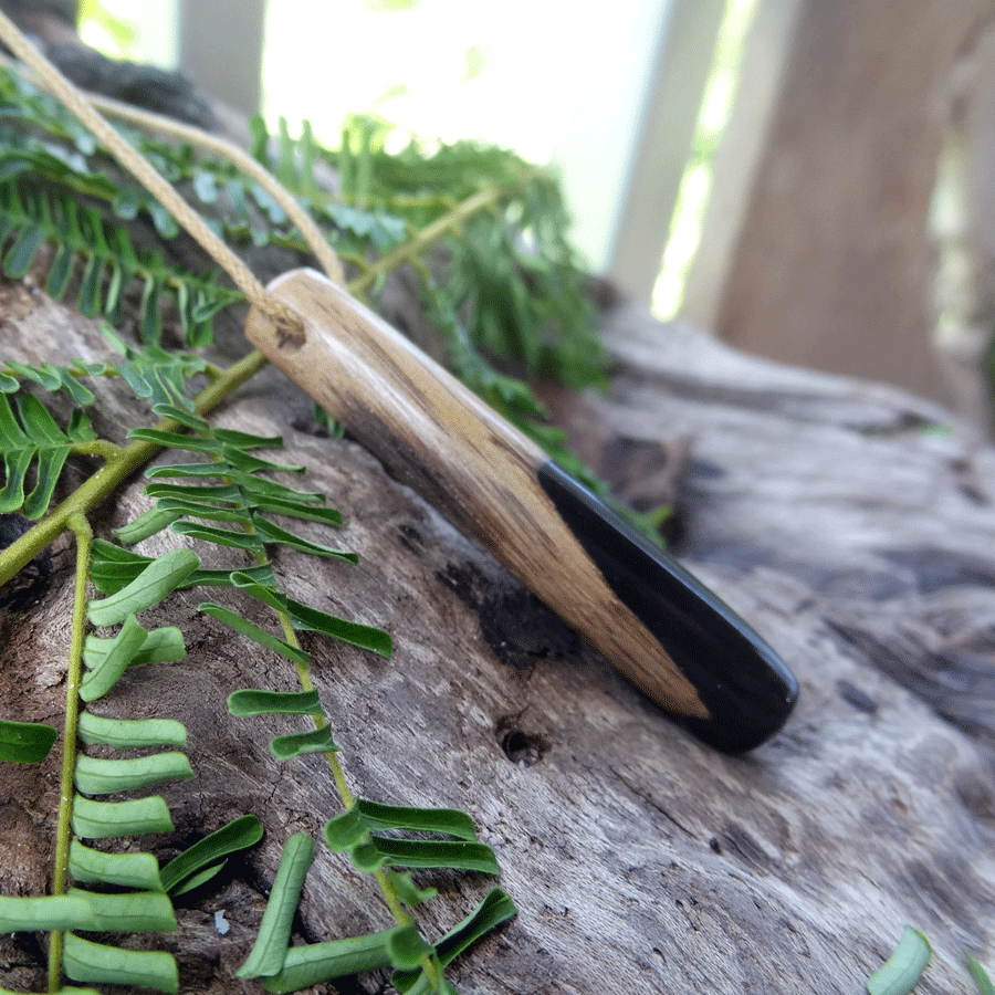 Driftwood with black resin