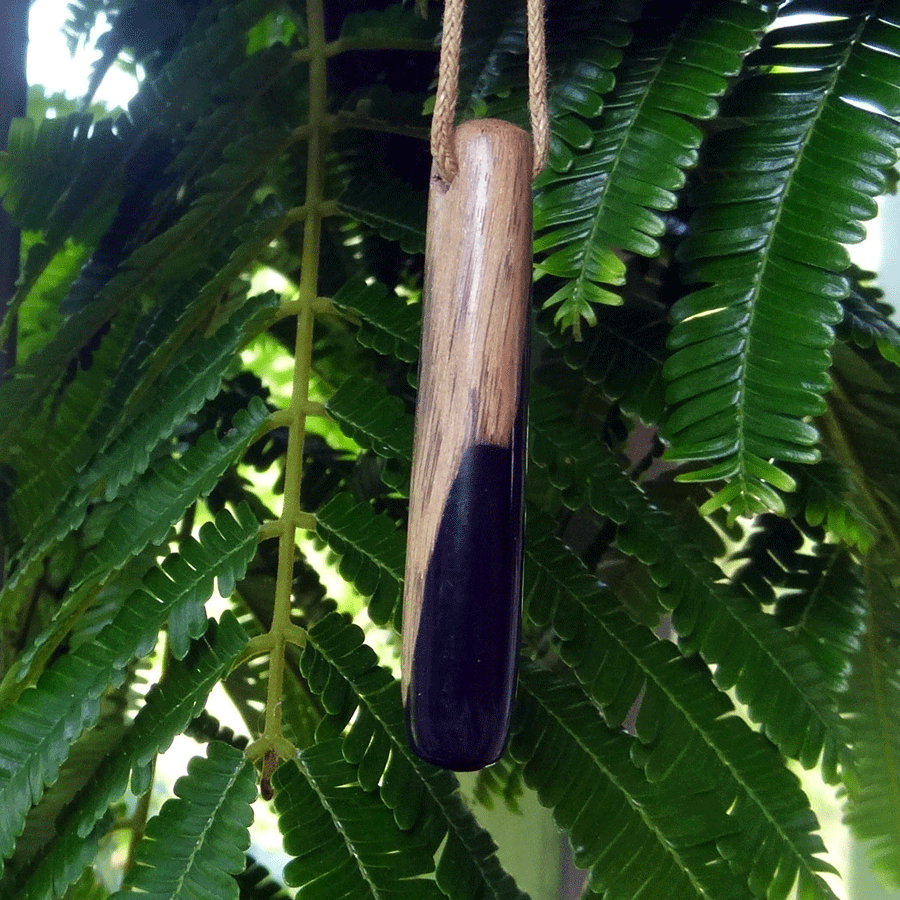 Driftwood with black resin