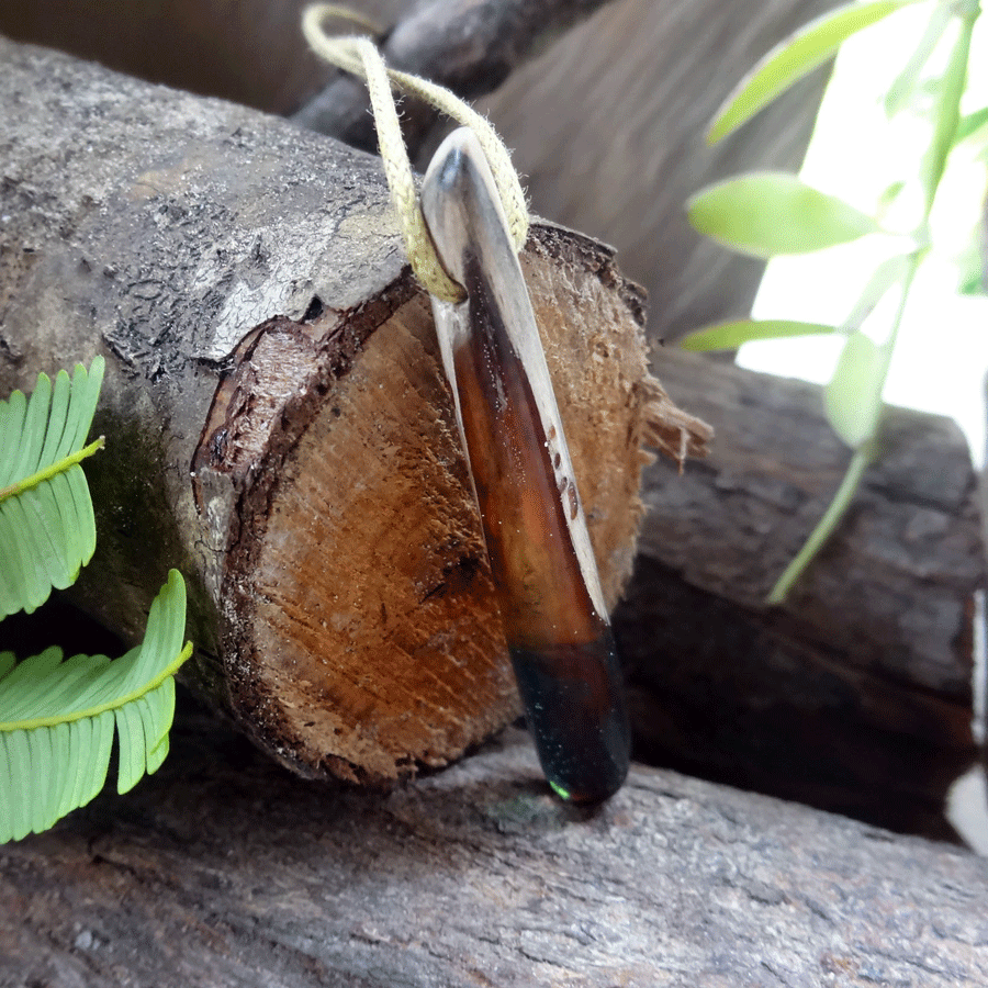 Driftwood with blue resin