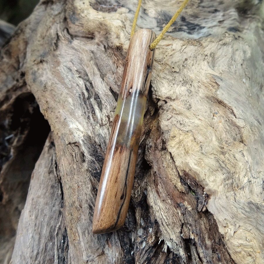 Driftwood with transparent resin