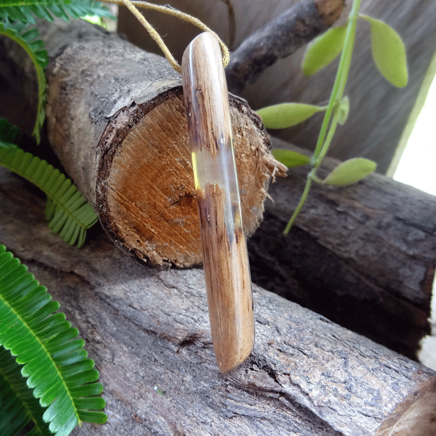 Driftwood with transparent resin