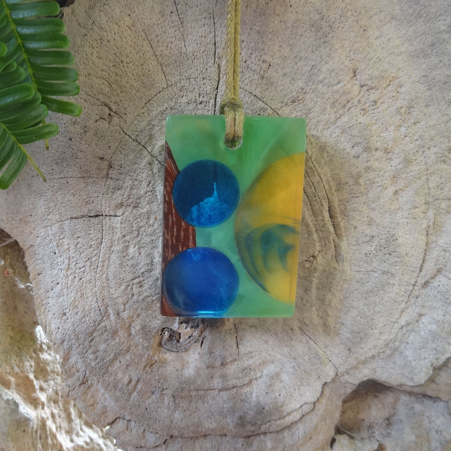 Driftwood with multi coloured resin