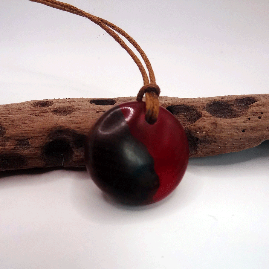 Driftwood with pink resin