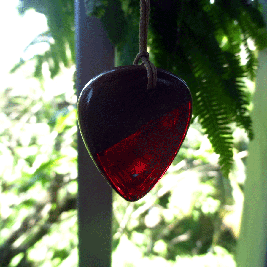 Driftwood with red resin