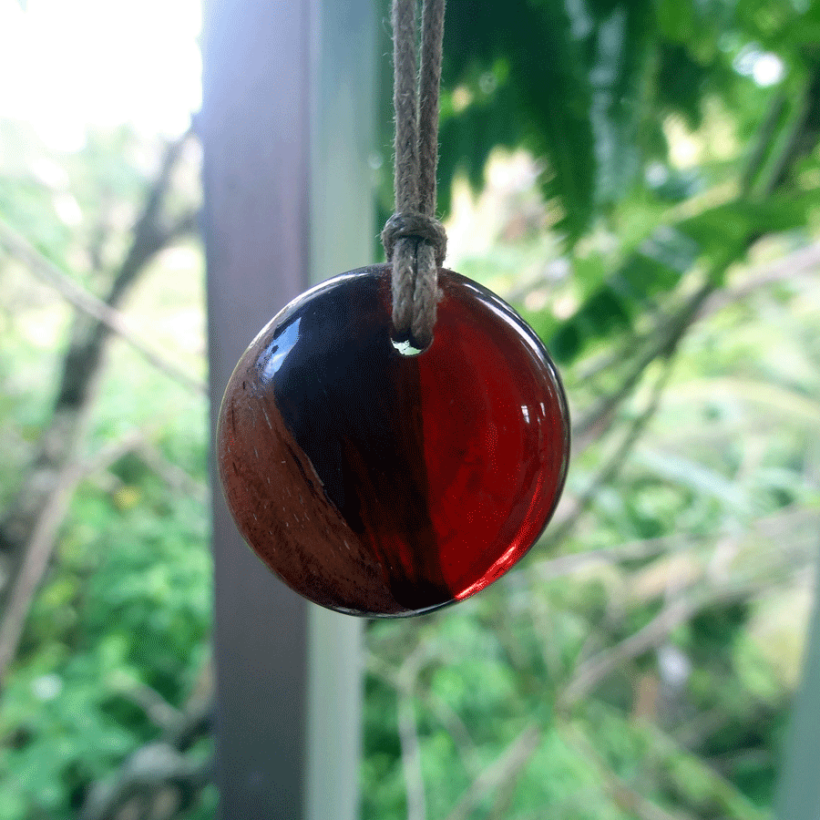 Driftwood with red resin