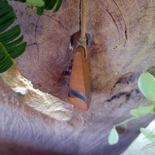 Driftwood with turquoise resin