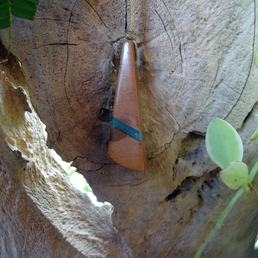 Driftwood with turquoise resin