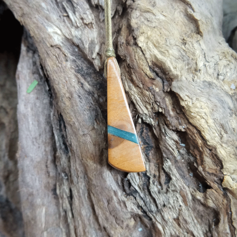 Driftwood with turquoise resin