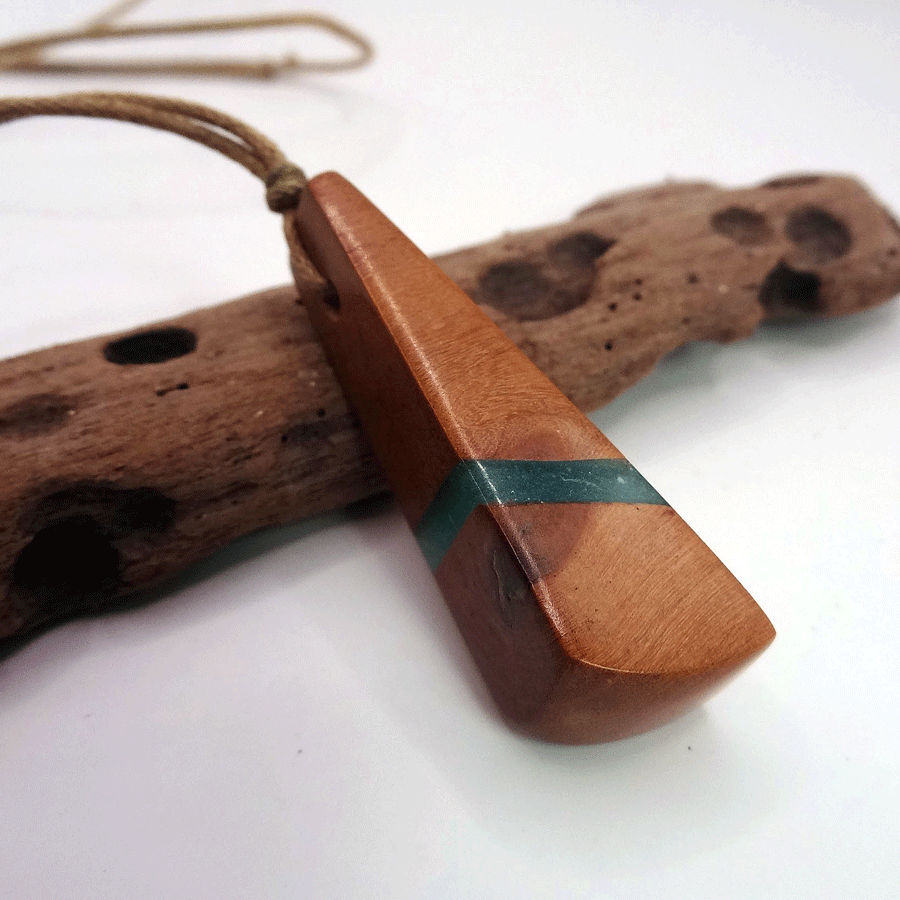 Driftwood with turquoise resin