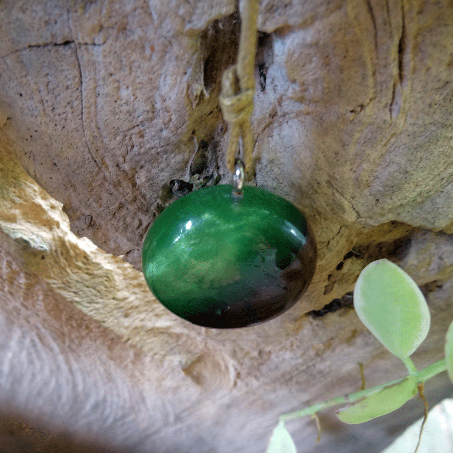 Driftwood with green resin