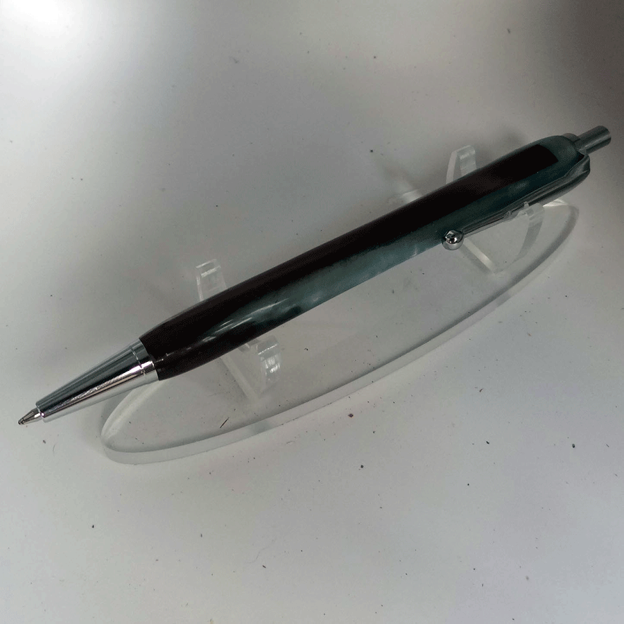 Driftwood and grey blue resin pen