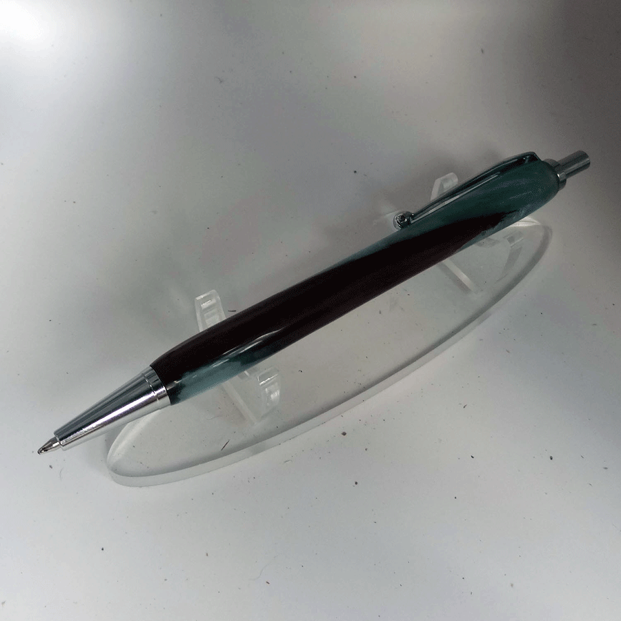 Driftwood and grey blue resin pen