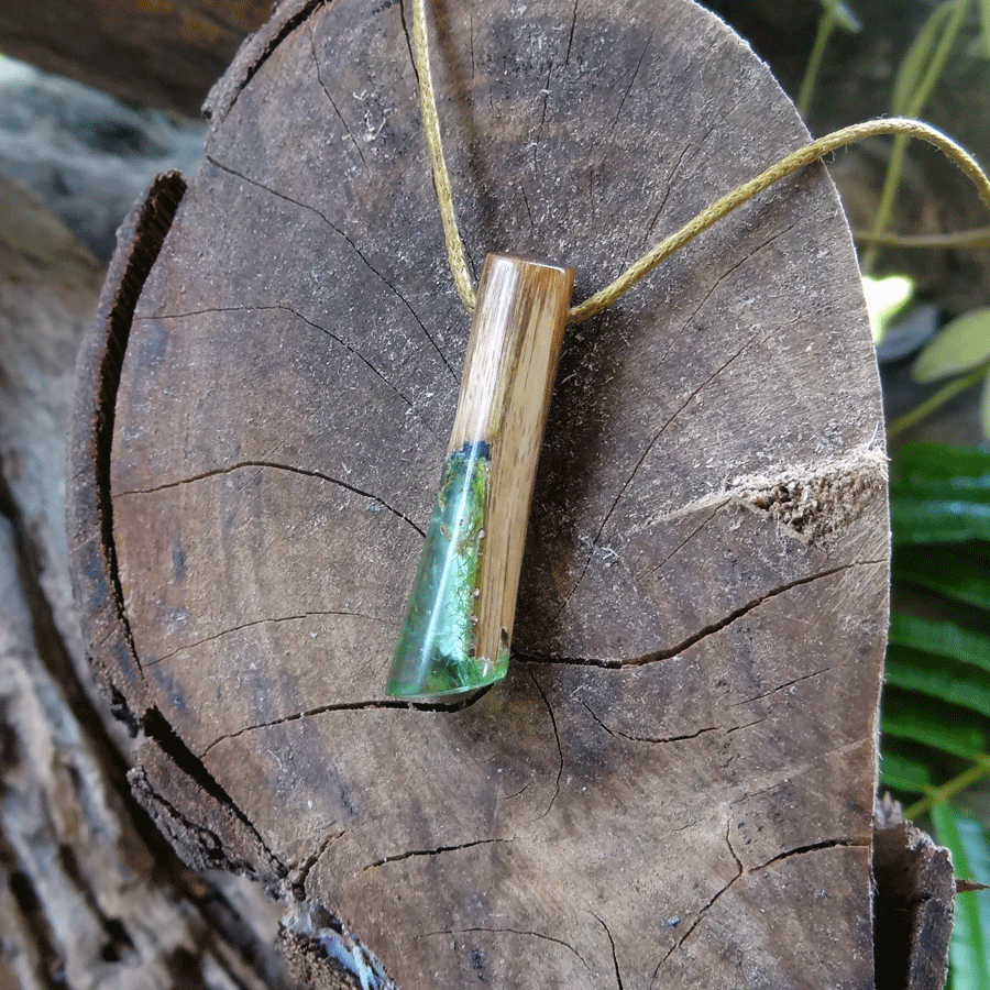 Driftwood with transparent resin