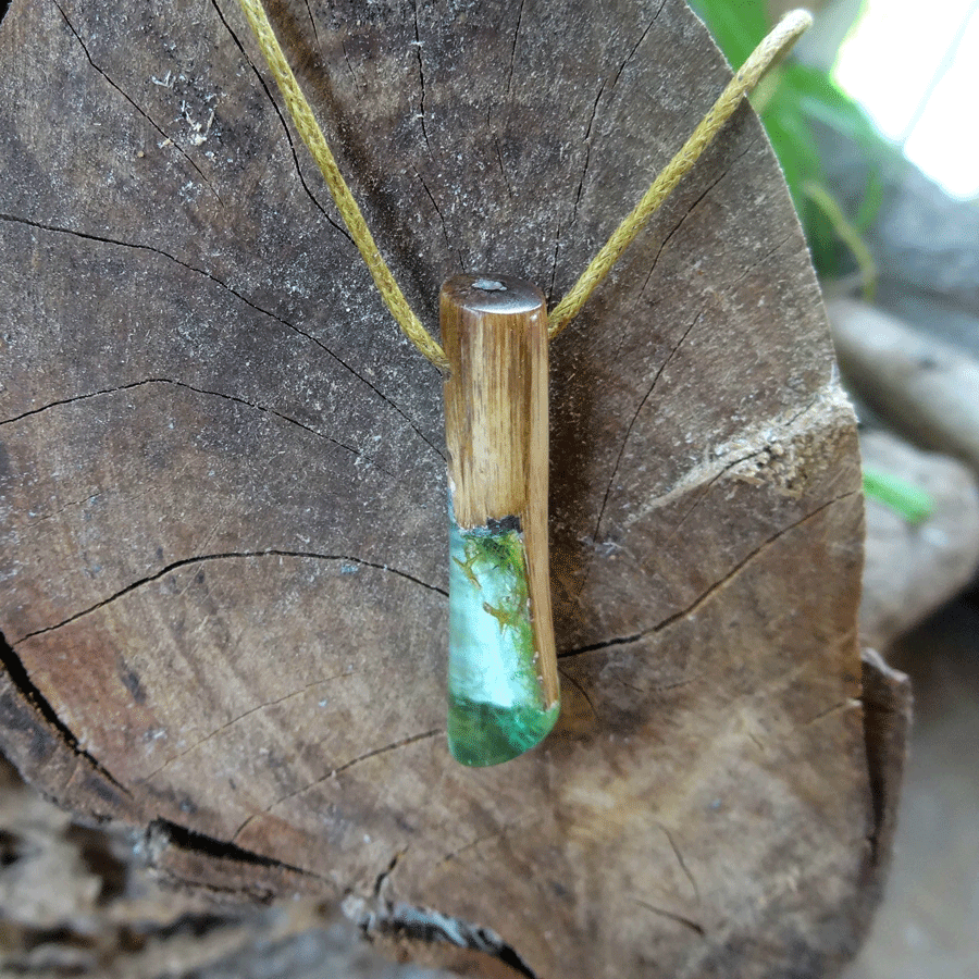 Driftwood with transparent resin