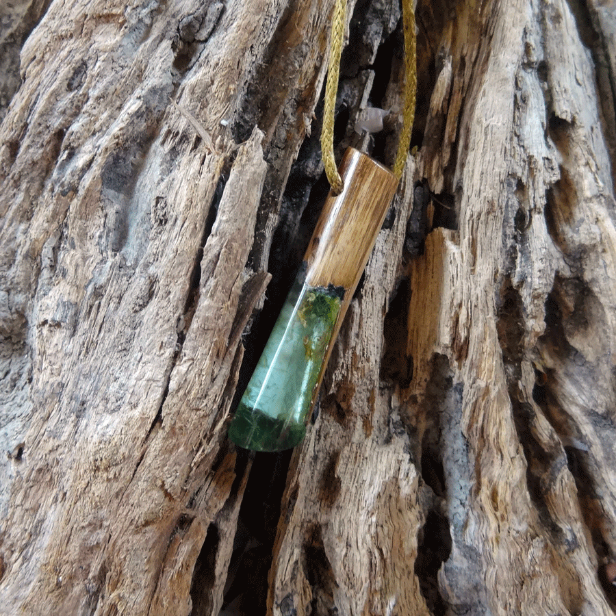 Driftwood with transparent resin