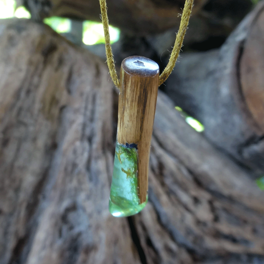 Driftwood with transparent resin